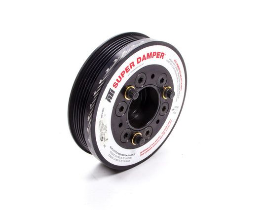 Harmonic Balancer - Serpentine Super Damper - 5.500 in OD - SFI 18.1 - Aluminum / Steel - Black - Internal Balance - Ford Modular - Each