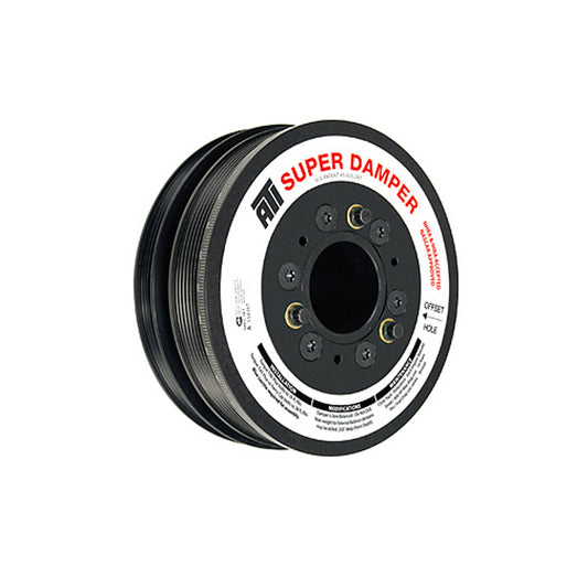 Harmonic Balancer - Serpentine Super Damper - 5.67 in OD - SFI 18.1 - Aluminum / Steel - Black - Internal Balance - GM LS-Series - Each