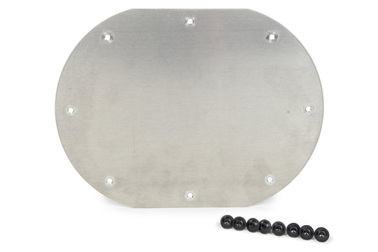 Tail Tank Cover Plate - 8 x 10-1/2 in Oval - Aluminum - Natural - ATL Tail Tanks - Each