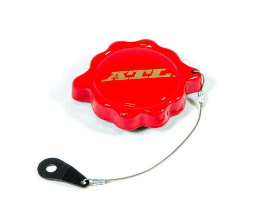 Fuel Cell Filler Cap - Twist Lock - 2-1/4 in ID - Steel - Red Powder Coat - Each