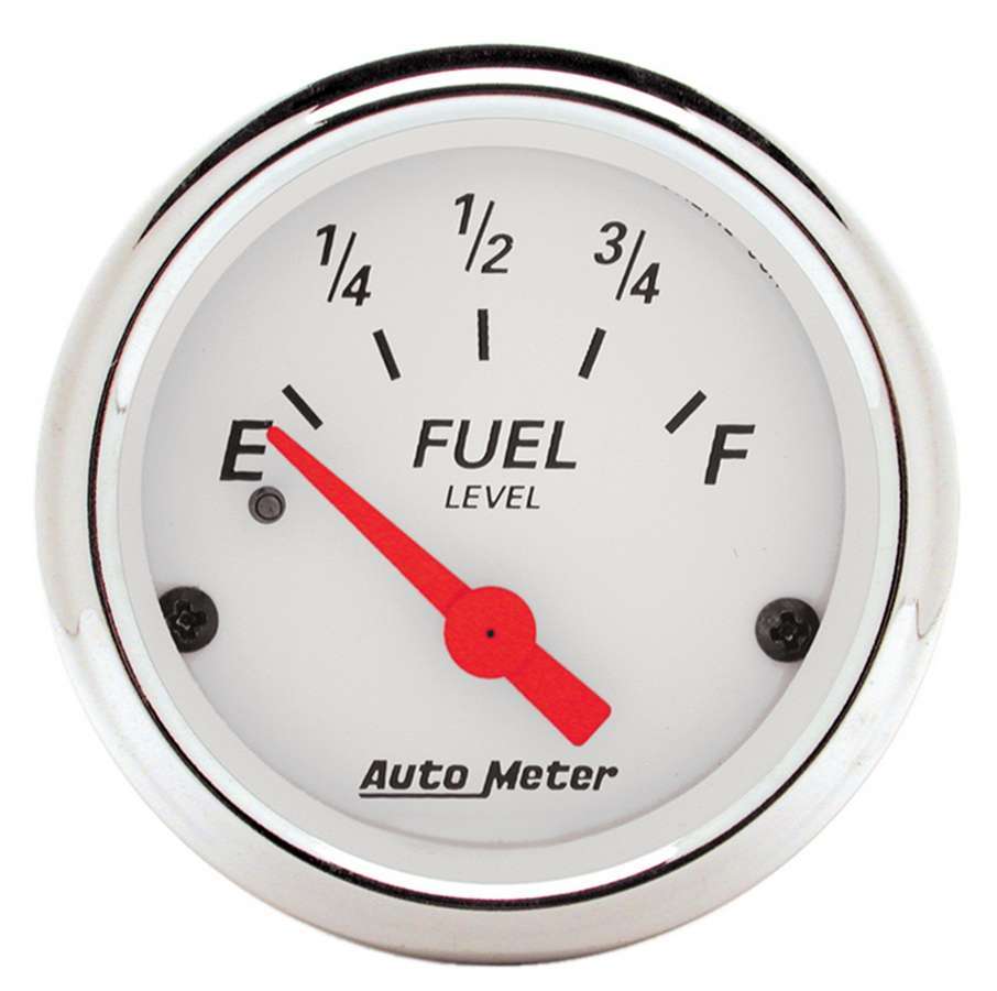 Fuel Level Gauge - Arctic White - 240-33 ohm - Electric - Analog - Short Sweep - 2-1/16 in Diameter - White Face - Each
