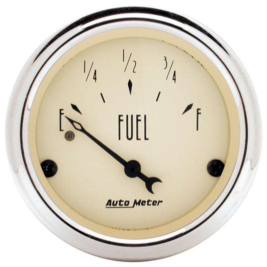 Fuel Level Gauge - Antique Beige - 240-33 ohm - Electric - Analog - Short Sweep - 2-1/16 in Diameter - Beige Face - Each