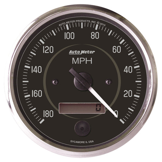 Speedometer - Cobra - 180 MPH - Electric - Analog - 4 in Diameter - Programmable - Black Face - Each