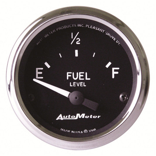 Fuel Level Gauge - Cobra - 16-158 ohm - Electric - Analog - Short Sweep - 2-1/16 in Diameter - Black Face - Each