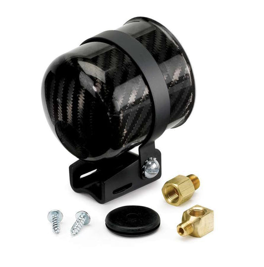 Gauge Cup - 2-5/8 in Diameter Gauge - Pedestal Mount - Carbon Fiber - Mechanical Gauges - Each