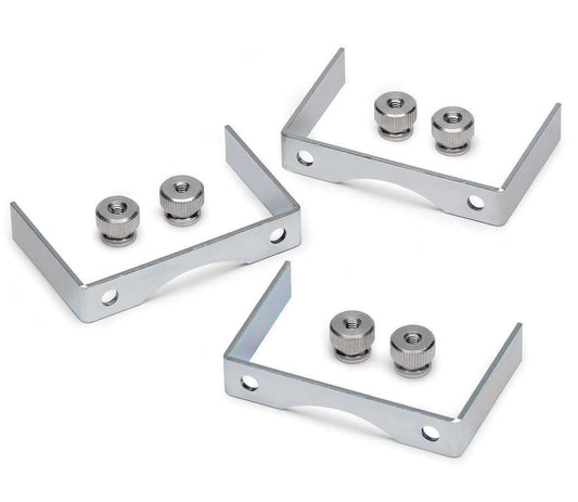 Gauge Mounting Bracket - 2-5/8 in Gauges - Aluminum - Polished - Set of 3