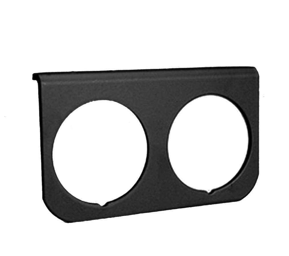 Gauge Mounting Panel - Two 2-1/16 in Holes - Hardware Included - Aluminum - Black Anodized - Universal - Each