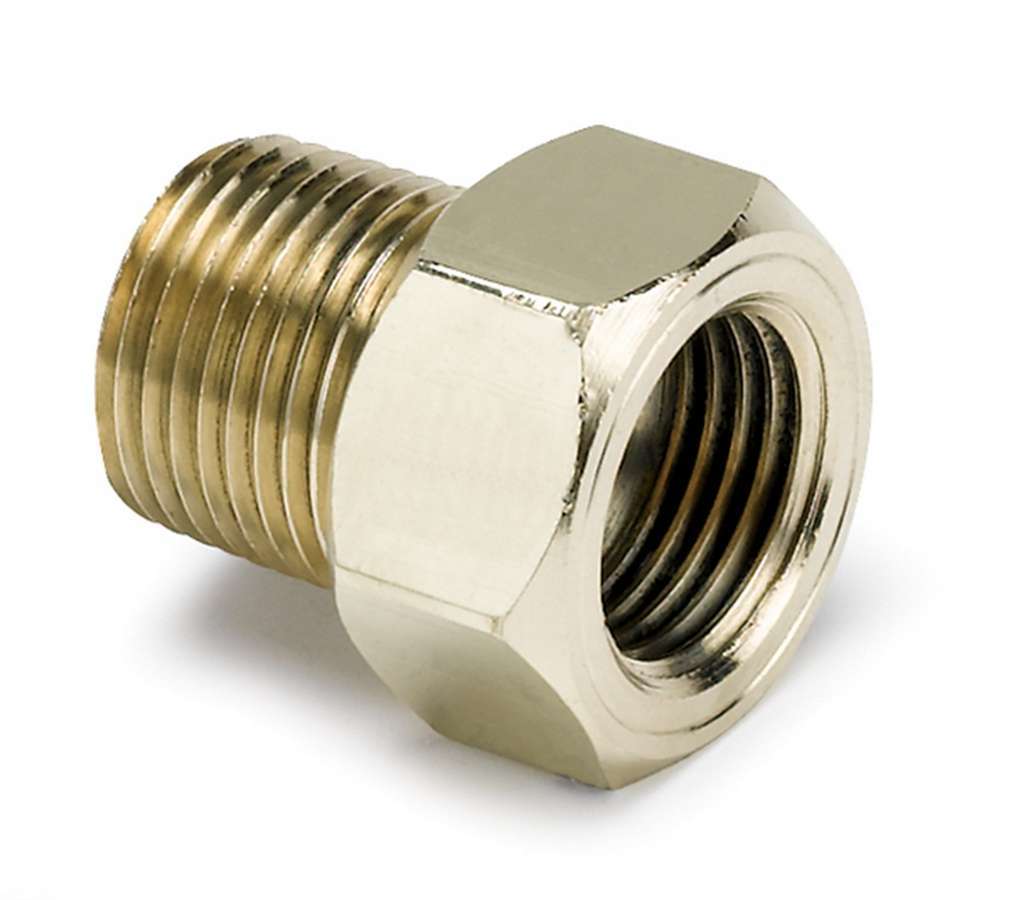 Fitting - Adapter - Straight - 5/8-18 in Female to 3/8 in NPT Male - Brass - Natural - Mechanical Temperature Gauges - Each