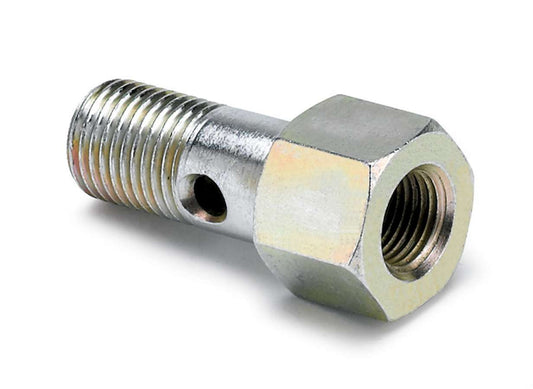 Banjo Bolt - Single Banjo - 12 mm x 1.25 Thread - 1/8 in NPT Gauge Port - Steel - Cadmium - Each