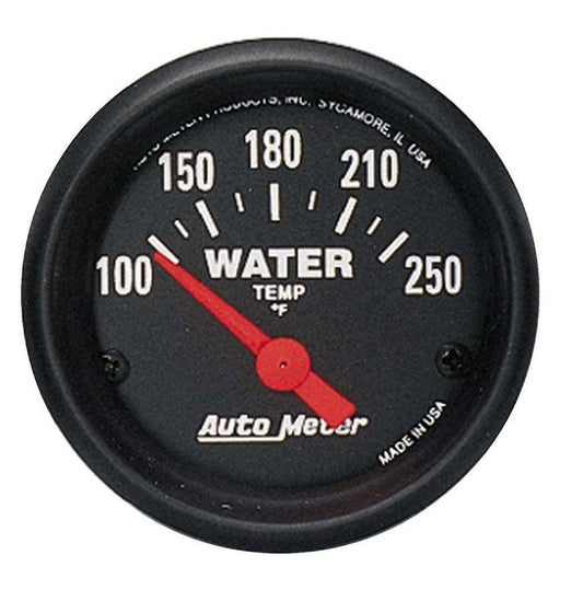 Water Temperature Gauge - Z-Series - 100-250 Degree F - Electric - Analog - Short Sweep - 2-1/16 in Diameter - Black Face - Each