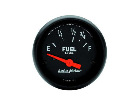 Fuel Level Gauge - Z-Series - 73-10 ohm - Electric - Analog - Short Sweep - 2-1/16 in Diameter - Black Face - Each