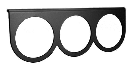 Gauge Mounting Panel - Three 2-5/8 in Holes - Aluminum - Black Anodized - Hardware Included - Each