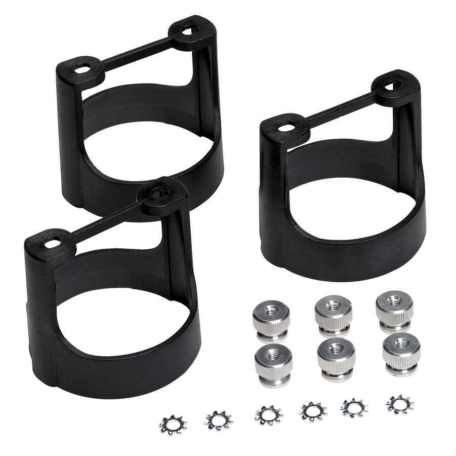 Gauge Mounting Bracket - 2-5/8 in Gauges - Plastic - Black - Set of 3