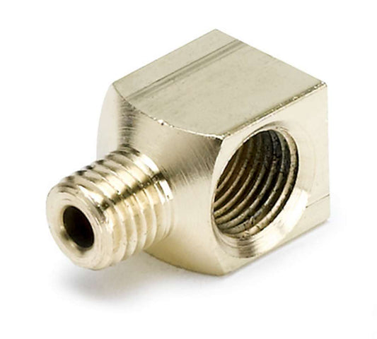 Fitting - Adapter - 90 Degree - 1/8 in NPT Female to 1/8 in Compression Male - Brass - Natural - Mechanical Pressure / Vacuum Gauges - Each