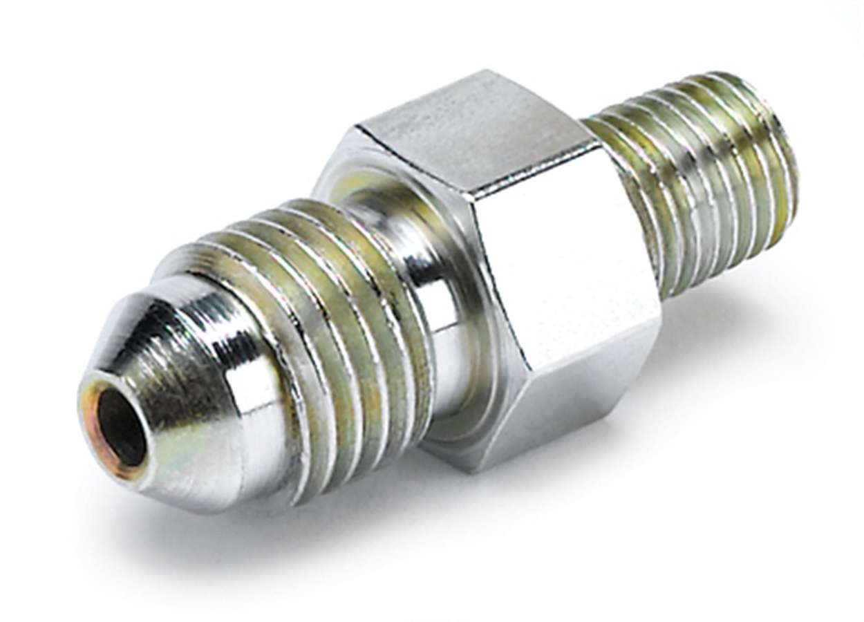 Fitting - Adapter - Straight - 4 AN Male to 1/16 in NPT Male - Steel - Natural - Mechanical Fuel Pressure Gauges - Each