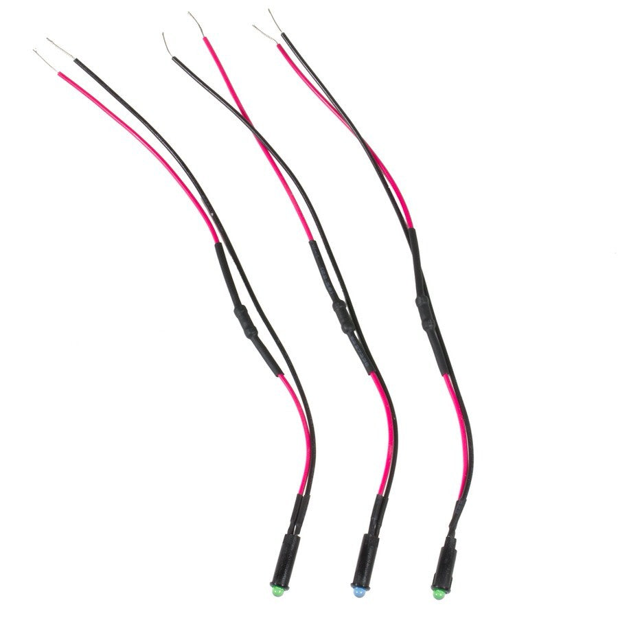 Indicator Light Kit - 5/32 in OD - LED - 2 Green / 1 Blue Lights Included - Universal - Kit