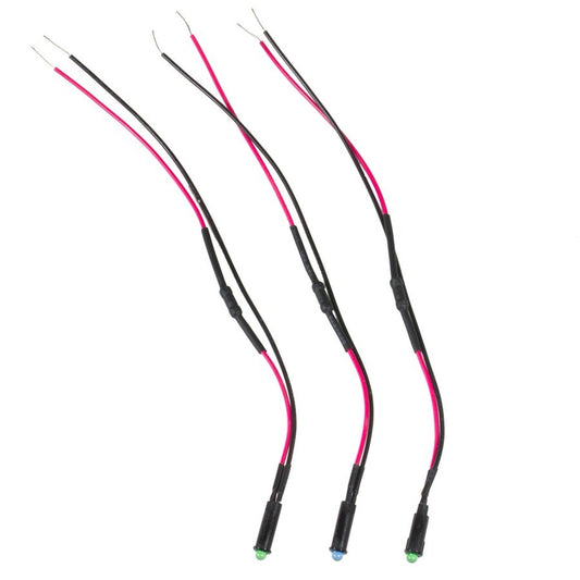 Indicator Light Kit - 5/32 in OD - LED - 2 Green / 1 Blue Lights Included - Universal - Kit