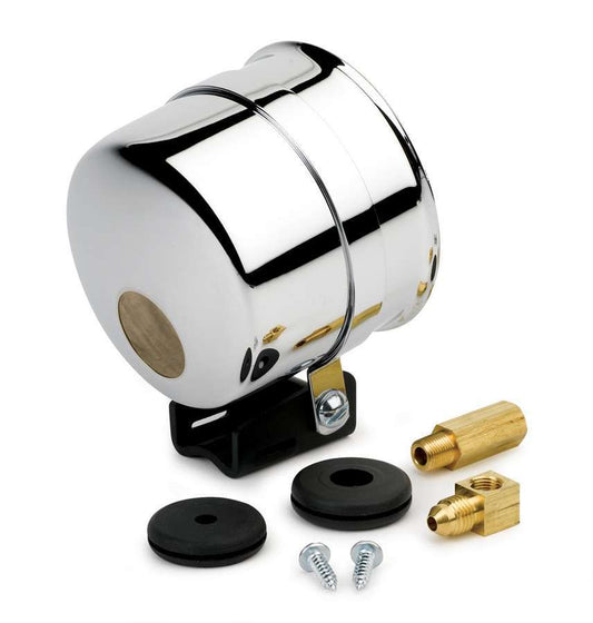 Gauge Cup - 3-3/8 in Diameter Gauge - Pedestal Mount - Steel - Chrome - Universal - Each