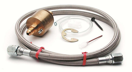 Fuel Pressure Isolator - 4 AN Fittings - Up to 300 psi - 4 ft Braided Stainless Line - Mechanical Pressure Gauges - Each