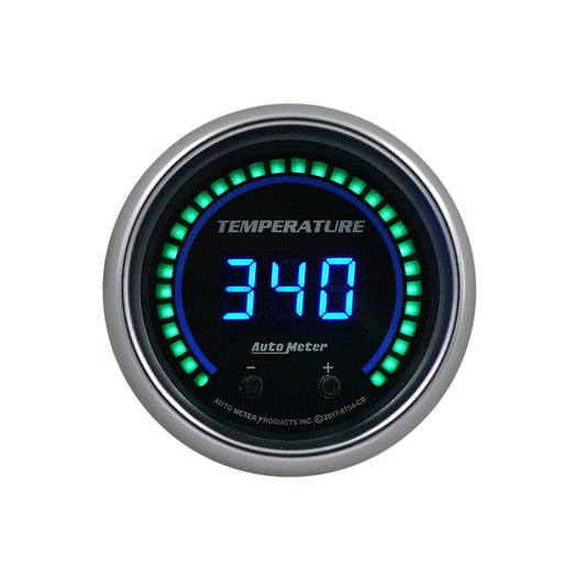 Temperature Gauge - Cobalt Elite - Digital - Electric - 60-340 Degree F / 40-170 Degree C - 2-1/16 in - Black Face - Each