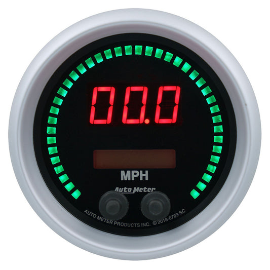 Speedometer - Sport-Comp Elite - Digital - Electric - 0-260 MPH - 3-3/8 in - Black Face - Each