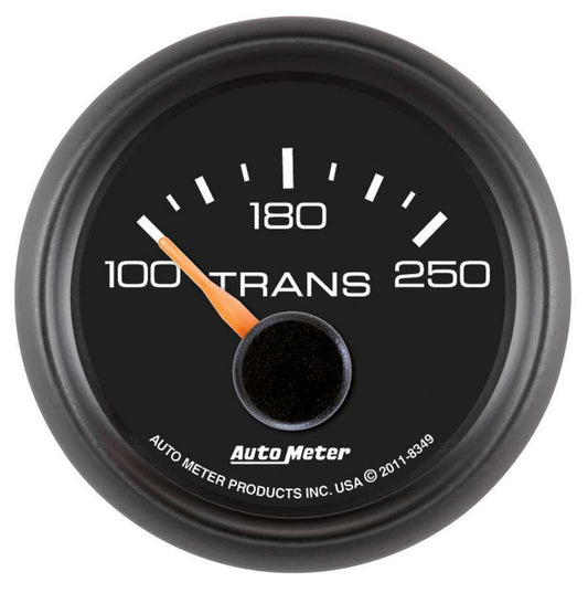 Transmission Temperature Gauge - GM Factory Match - 100-250 Degree F - Electric - Analog - Short Sweep - 2-1/16 in Diameter - Black Face - Each