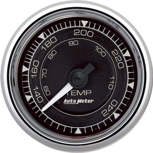 Water Temperature Gauge - Chrono Series - 100-240 psi - Mechanical - Full Sweep - 2-1/16 in Diameter - Black Face - Each