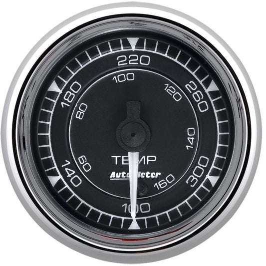 Water Temperature Gauge - Chrono Series - 140-380 psi - Electric - Short Sweep - 2-1/16 in Diameter - Black Face - Each