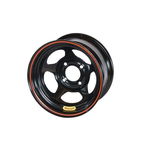 Wheel - Inertia Advantage - 13 x 8 in - 3.000 in Backspace - 4 x 100 mm Bolt Pattern - Steel - Black Powder Coat - Each