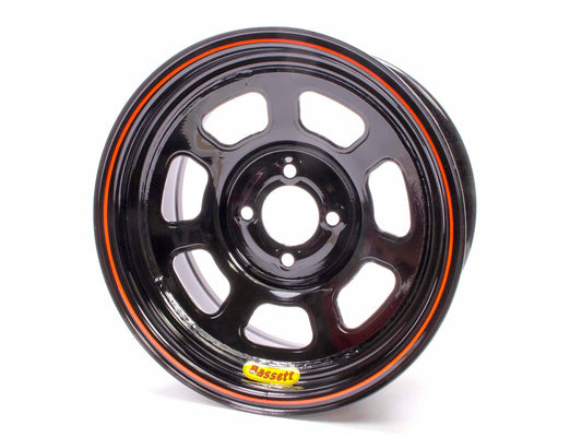 Wheel - 8 Spoke D-Hole Lightweight - 14 x 7 in - 2.000 in Backspace - 4 x 100 mm Bolt Pattern - Steel - Black Powder Coat - Each