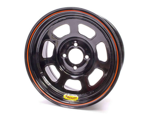 Wheel - 8 Spoke D-Hole Lightweight - 14 x 7 in - 3.000 in Backspace - 4 x 100 mm Bolt Pattern - Steel - Black Powder Coat - Each