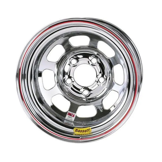 Wheel - 8 Spoke D-Hole Lightweight - 14 x 7 in - 4.000 in Backspace - 4 x 100 mm Bolt Pattern - Steel - Chrome - Each