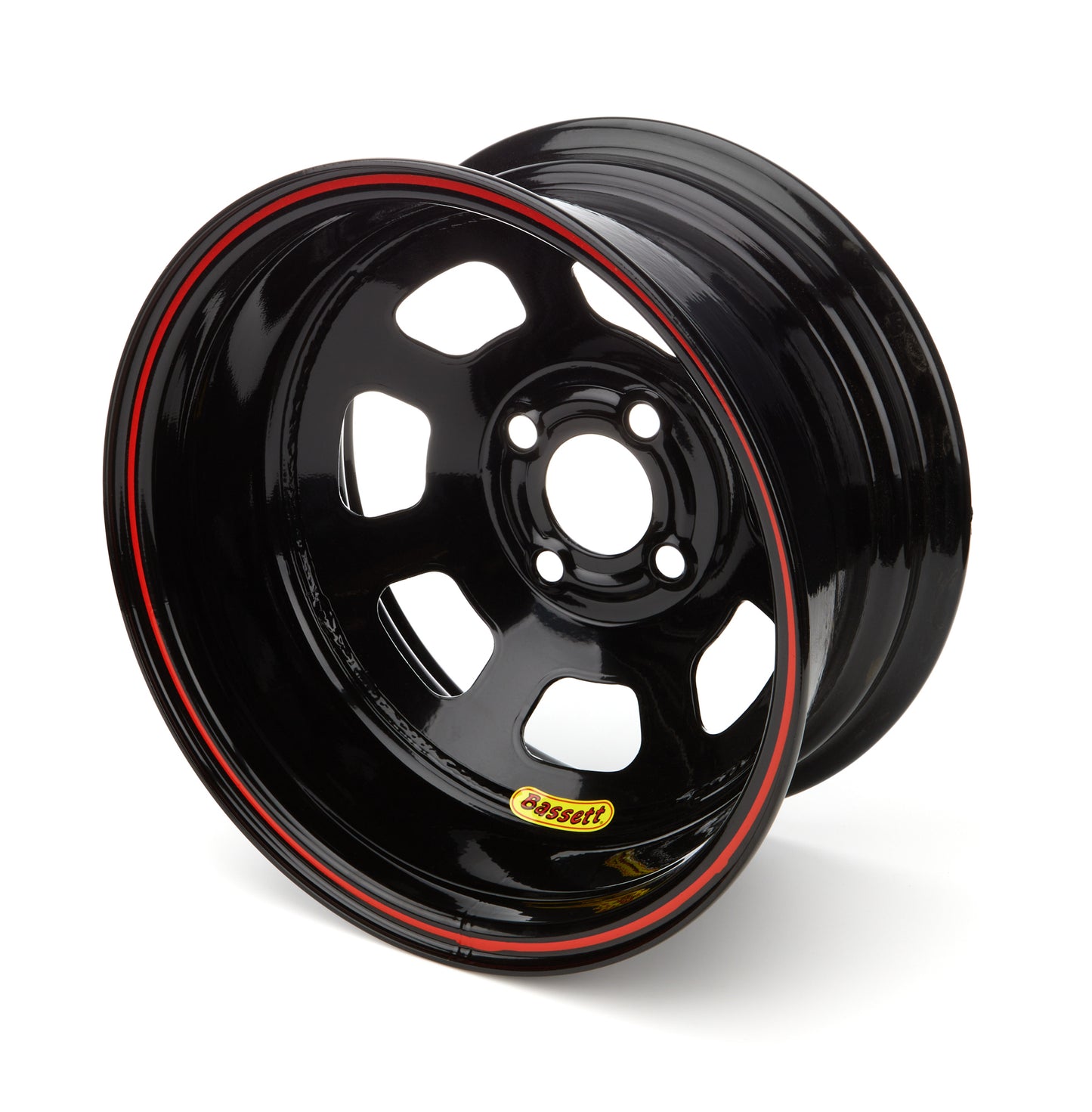 Wheel - 8 Spoke D-Hole - 14 x 7 in - 1.000 in Backspace - 4 x 4.25 in Bolt Pattern - Steel - Black Powder Coat - Each