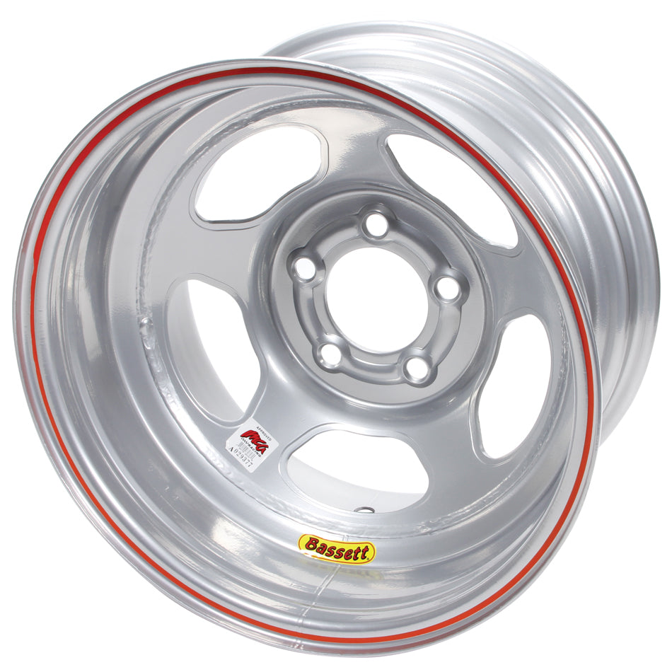 Wheel - Inertia Advantage - 15 x 10 in - 5.000 in Backspace - 5 x 5.00 in Bolt Pattern - Steel - Silver Powder Coat - Each