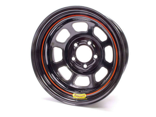 Wheel - DOT Street Legal - 15 x 7 in - 3.000 in Backspace - 5 x 4.75 in Bolt Pattern - Steel - Black Powder Coat - Each