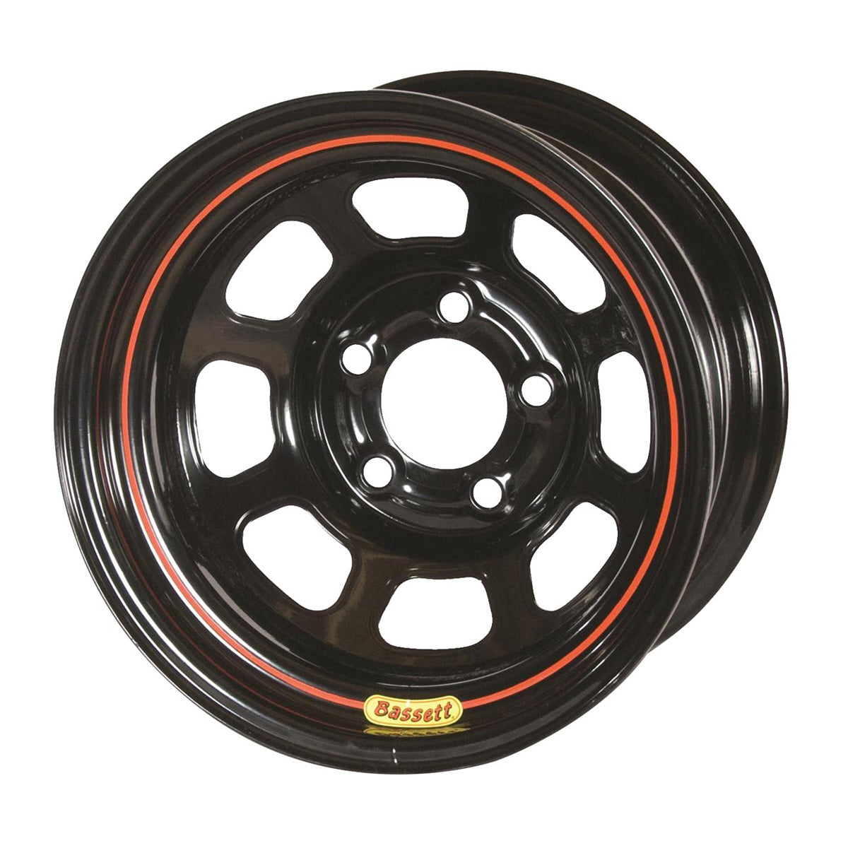 Wheel - DOT Street Legal - 15 x 7 in - 3.000 in Backspace - 4 x 100 mm Bolt Pattern - Steel - Black Powder Coat - Each