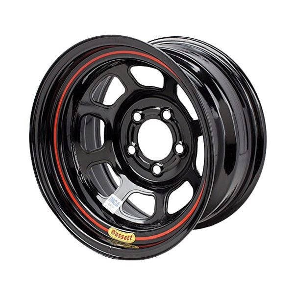 Wheel - DOT Street Legal - 15 x 7 in - 4.000 in Backspace - 5 x 100 mm Bolt Pattern - Steel - Black Powder Coat - Each