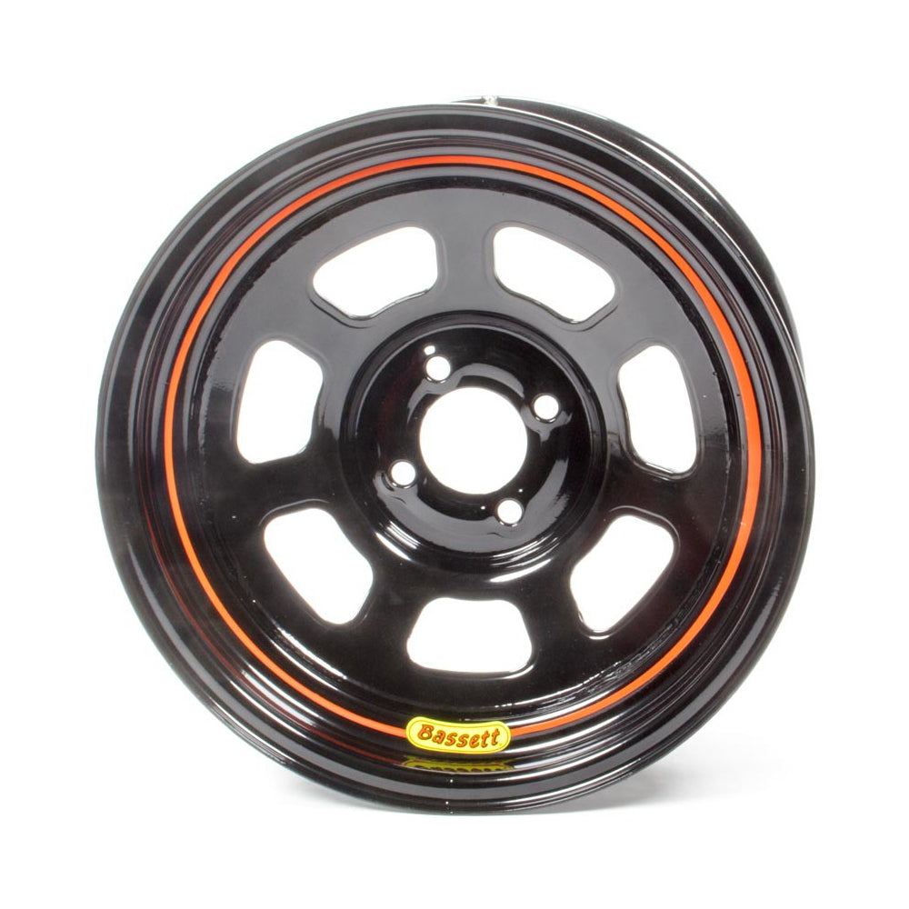 Wheel - D-Hole Lightweight - 15 x 7 in - 3 in Backspace - 4 x 100 mm Bolt Pattern - Steel - Black Powder Coat - Each