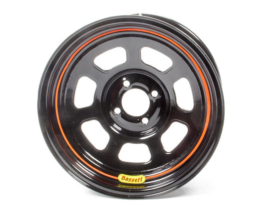 Wheel - 8 Spoke D-Hole Lightweight - 15 x 7 in - 4.000 in Backspace - 4 x 100 mm Bolt Pattern - Steel - Black Powder Coat - Each