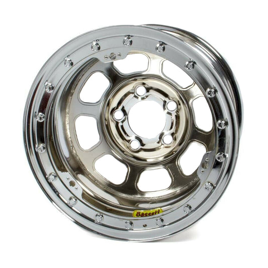 Wheel - D-Hole Beadlock - 15 x 8 in - 2.000 in Backspace - 5 x 5.00 in Bolt Pattern - Beadlock - Steel - Chrome - Each