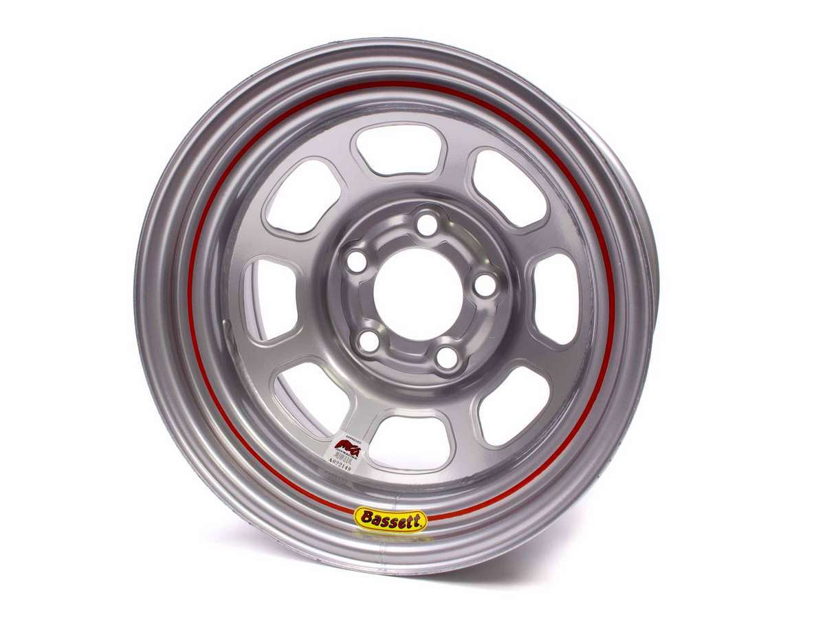 Wheel - D-Hole - 15 x 8 in - 3.000 in Backspace - 5 x 5.00 in Bolt Pattern - Steel - Silver Powder Coat - Each