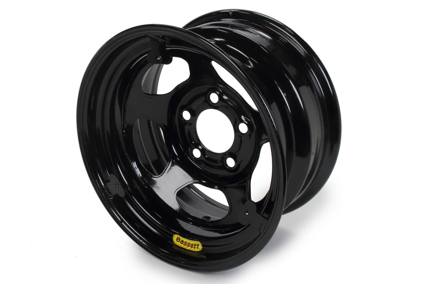 Wheel - Armor Edge - 15 x 8 in - 3.00 in Backspace - 5 x 5.00 in Bolt Pattern - Mud Cover Tabs - Steel - Black Powder Coat - Each