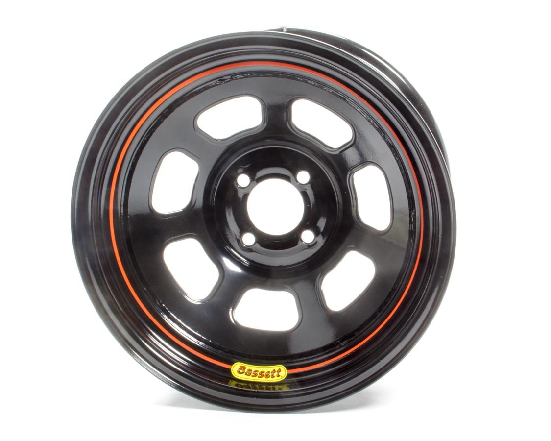 Wheel - D-Hole - 15 x 8 in - 4.000 in Backspace - 4 x 100 mm Bolt Pattern - Steel - Black Powder Coat - Each