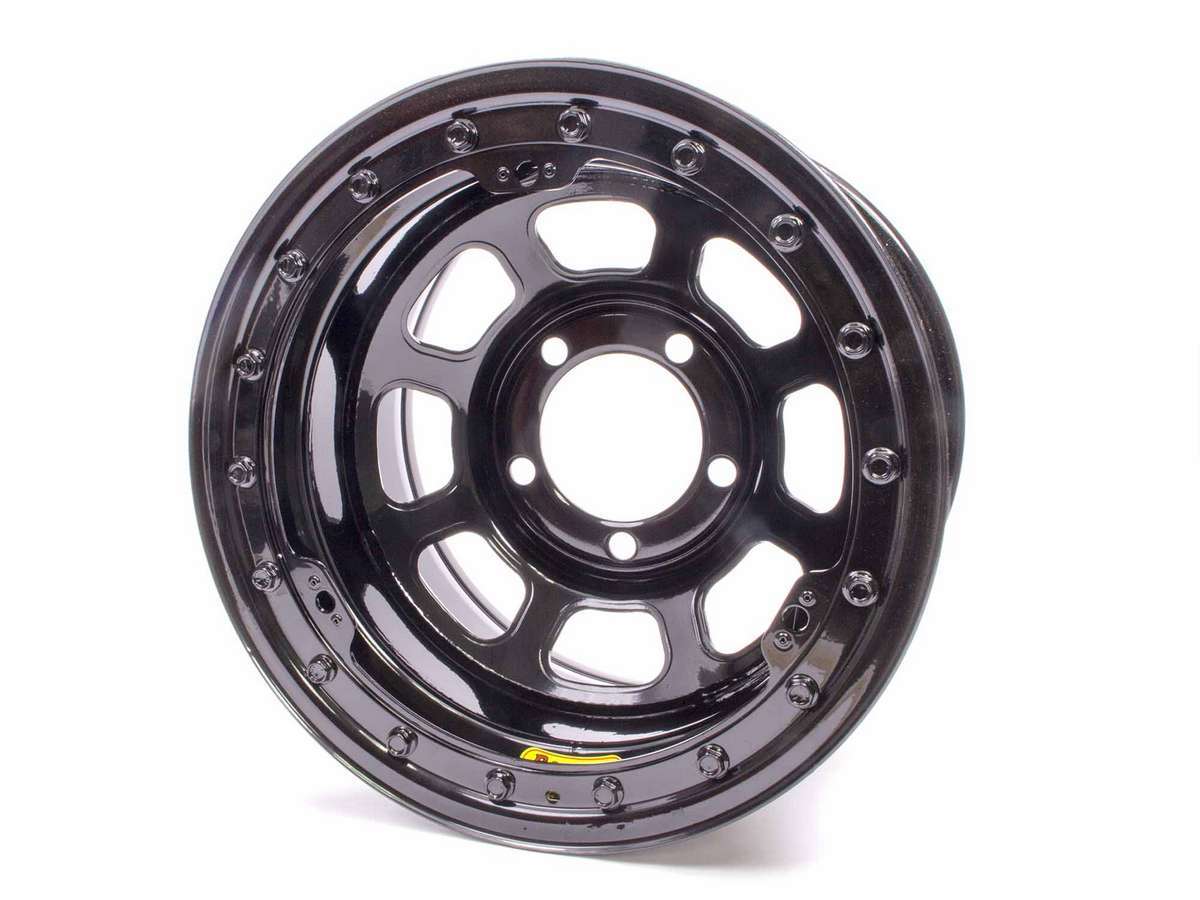 Wheel - D-Hole Lightweight - 15 x 8.75 in - 3.000 in Backspace - 5 x 5.00 in Bolt Pattern - Beadlock - Steel - Black Powder Coat - Each