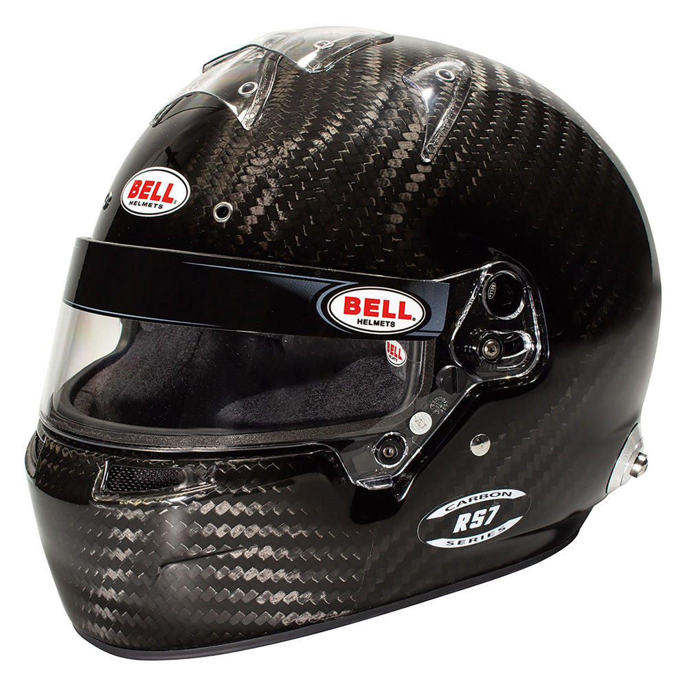 Helmet - RS7 - Full Face - Snell SA2020 - FIA Approved - Head and Neck Support Ready - No Duckbill - Carbon Fiber - Size 7-3/8 - Each