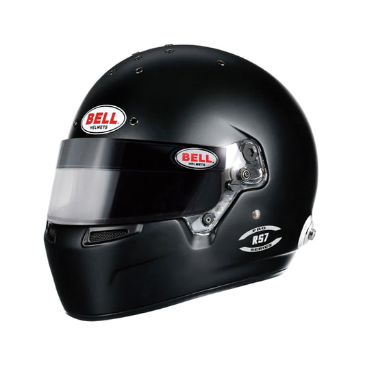 Helmet - RS7 - Full Face - Snell SA2020 - FIA Approved - Head and Neck Support Ready - Flat Black - Size 7-1/8 - Each