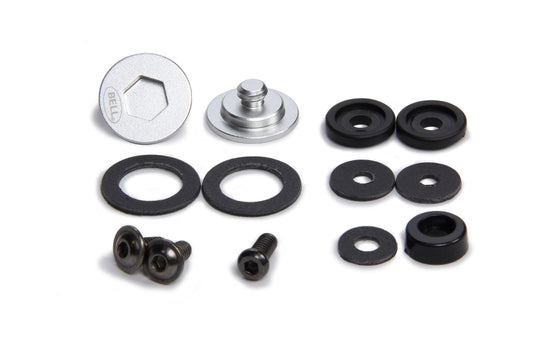 Helmet Shield Pivot Repair - SE03 / SE05 Style - Silver - Kit