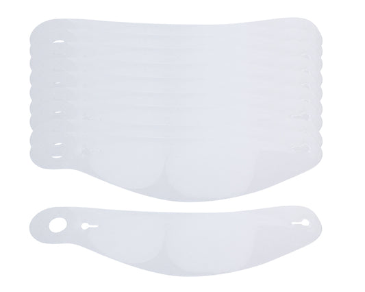 Helmet Shield Tear Off - 5 mm Thick - Plastic - Clear - Bell Helmets - Set of 10
