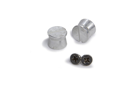 Helmet Tear Off Post - Aluminum - Brushed - Pair