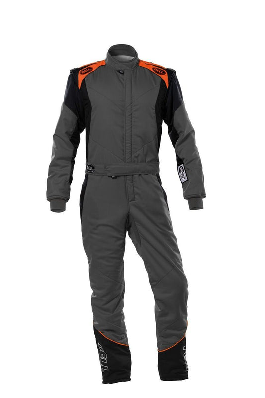 Driving Suit - PRO-TX Series - 1-Piece - SFI 3.2A/5 - Multi-Layer - Fire Retardant Fabric - Gray / Orange - Small - Each